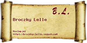 Broczky Lelle névjegykártya